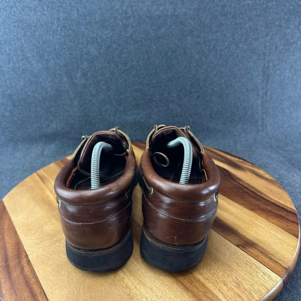 Timberland Men's Burgundy Leather 3 Eyelet Boat Shoe Lug Soles Size 10M 32026